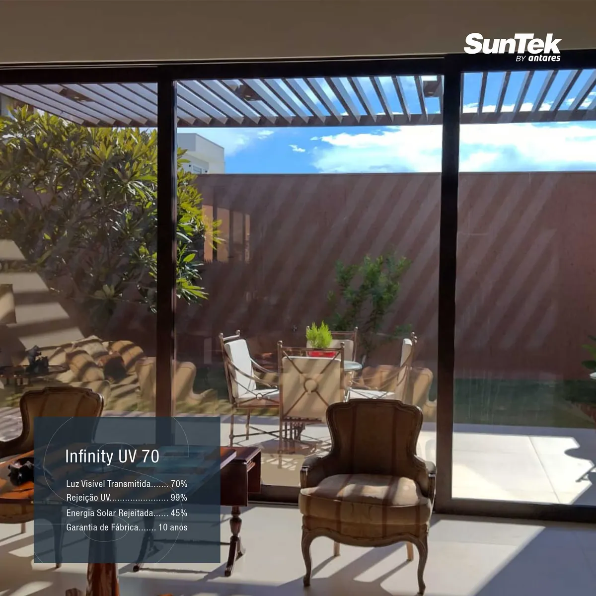 Película Infinity UV 70 com proteção UV — Insulfilm Barra da Tijuca