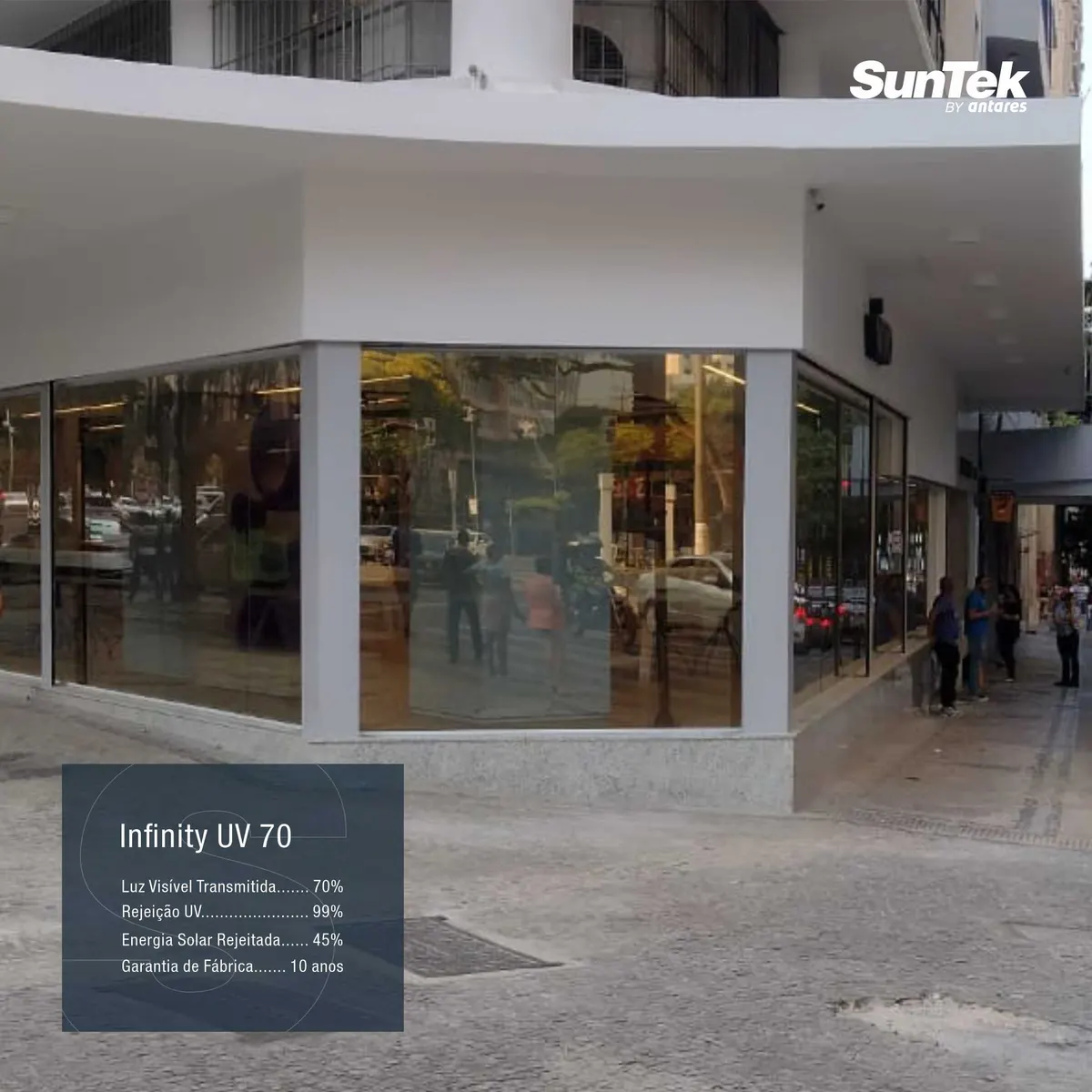 Película Infinity UV 70 aplicada em ambiente residencial