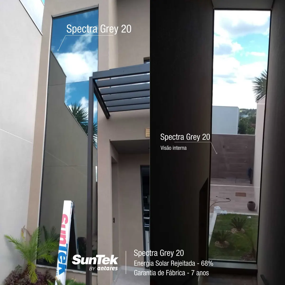Instalação da película fumê Spectra Grey 20